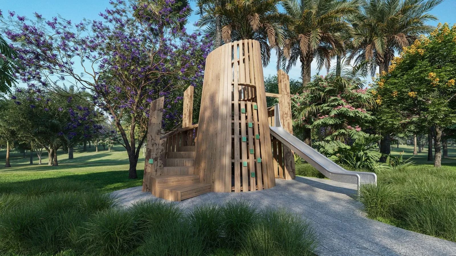 Casa na Árvore — estrutura de lazer do Jardins Residencial Resort, em Contagem