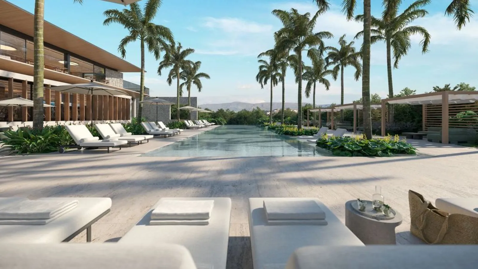 Piscinas — estrutura de lazer do Jardins Residencial Resort, em Contagem