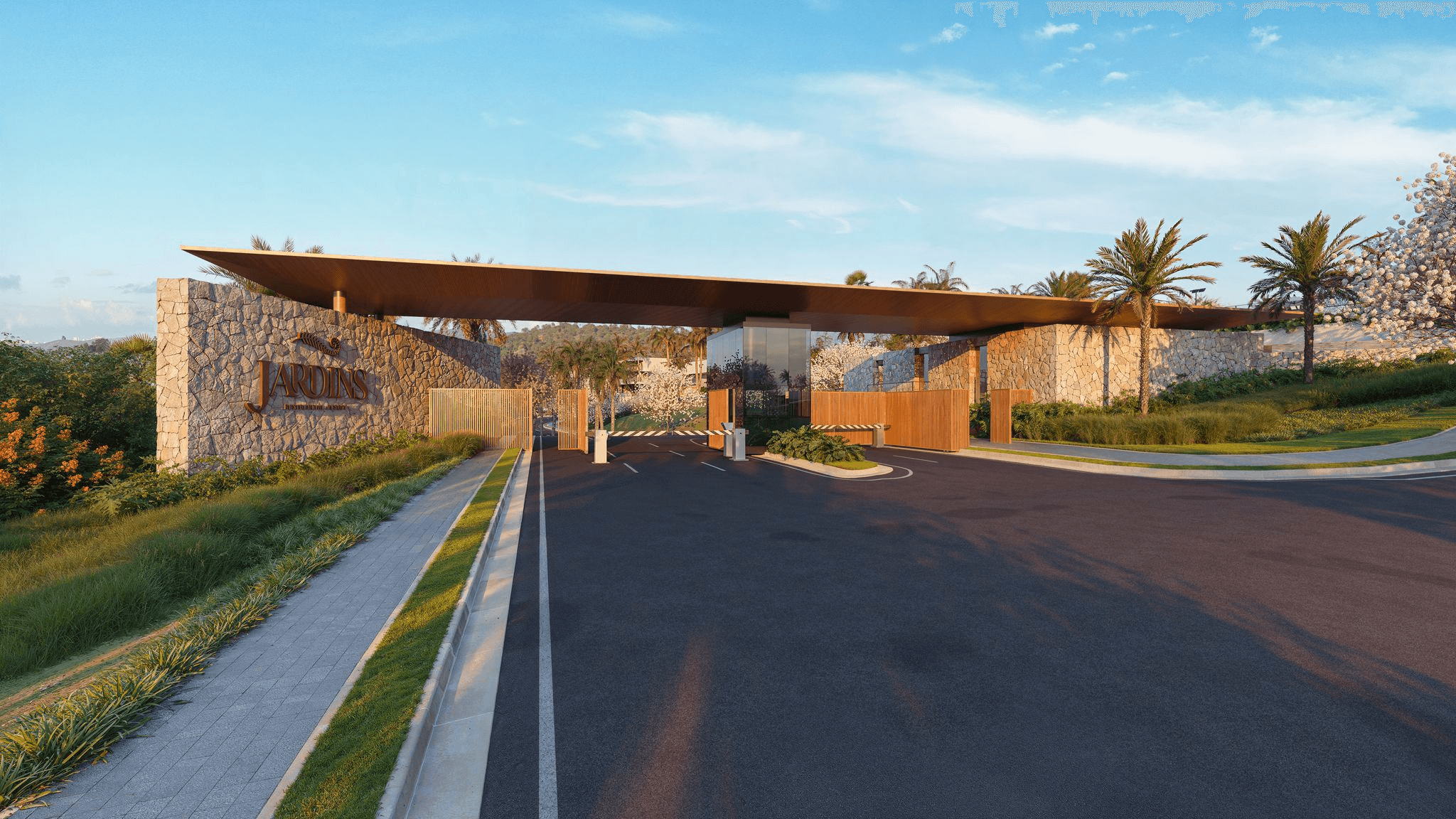 Portaria do Jardins Residencial Resort, loteamento fechado em Contagem