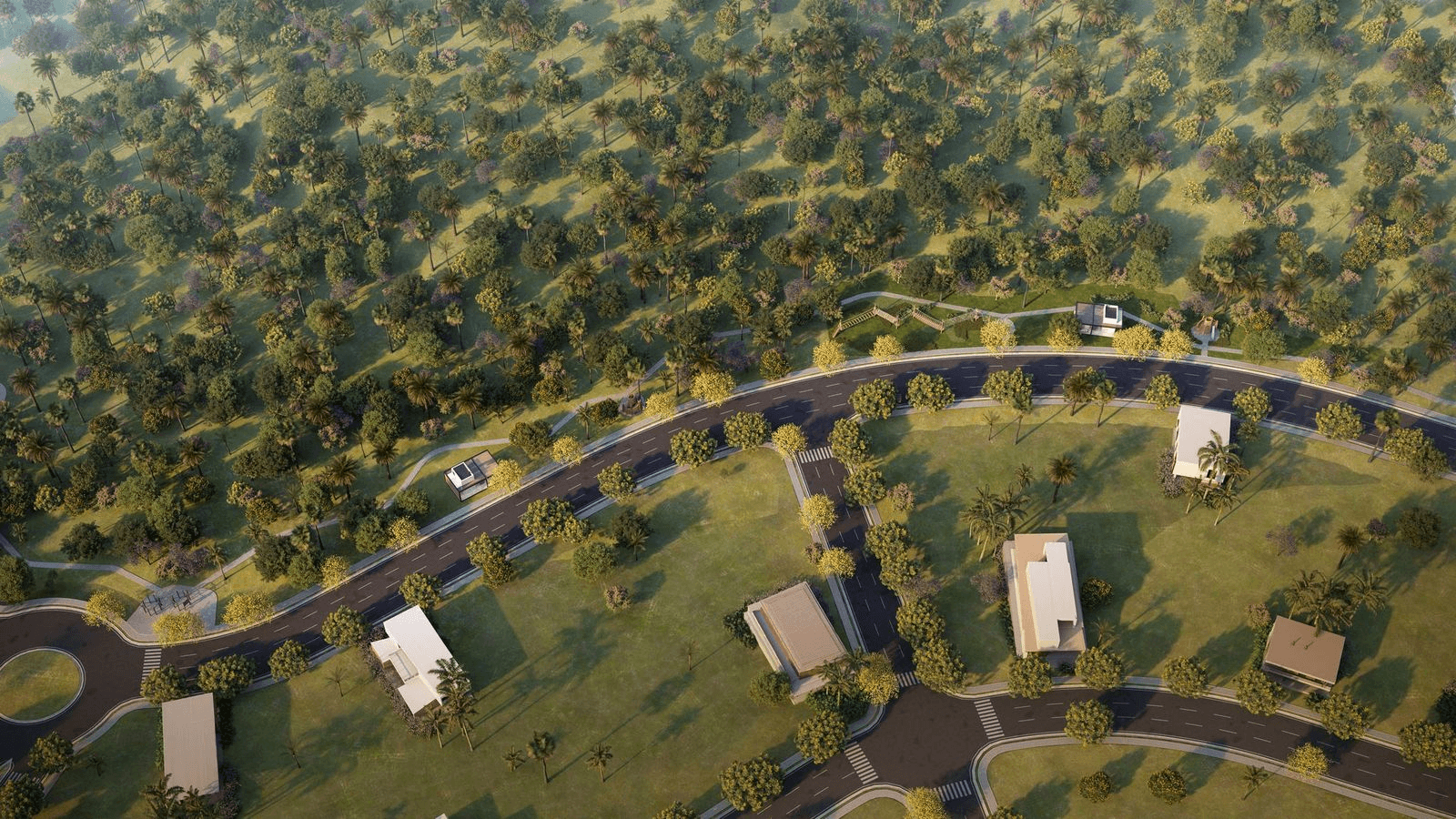 Vista aérea do Jardins Residencial Resort, loteamento fechado em Contagem